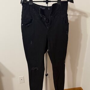 Black Distressed Skinny Jeans